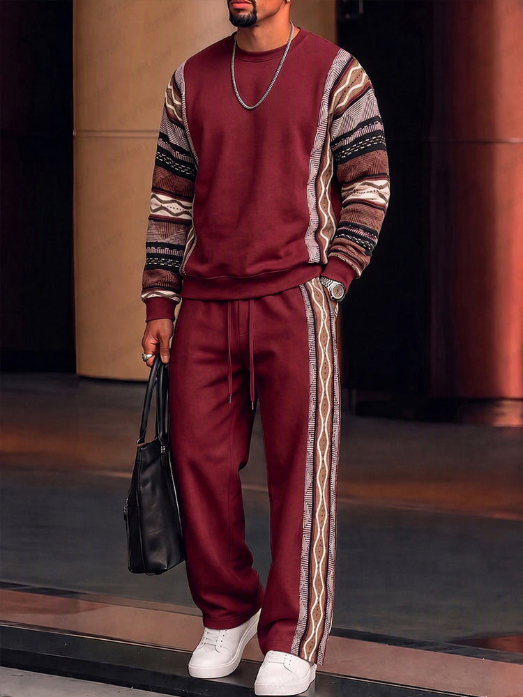 Athleisure Tribal Print Panel Matching Set