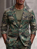 Urban Bold Camouflage Print Blazer Jacket
