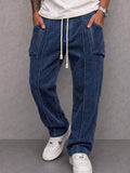 Classic Straight Leg Corduroy Drawstring Pants