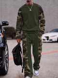 Street Style Camo Panel Waffle Sports Set