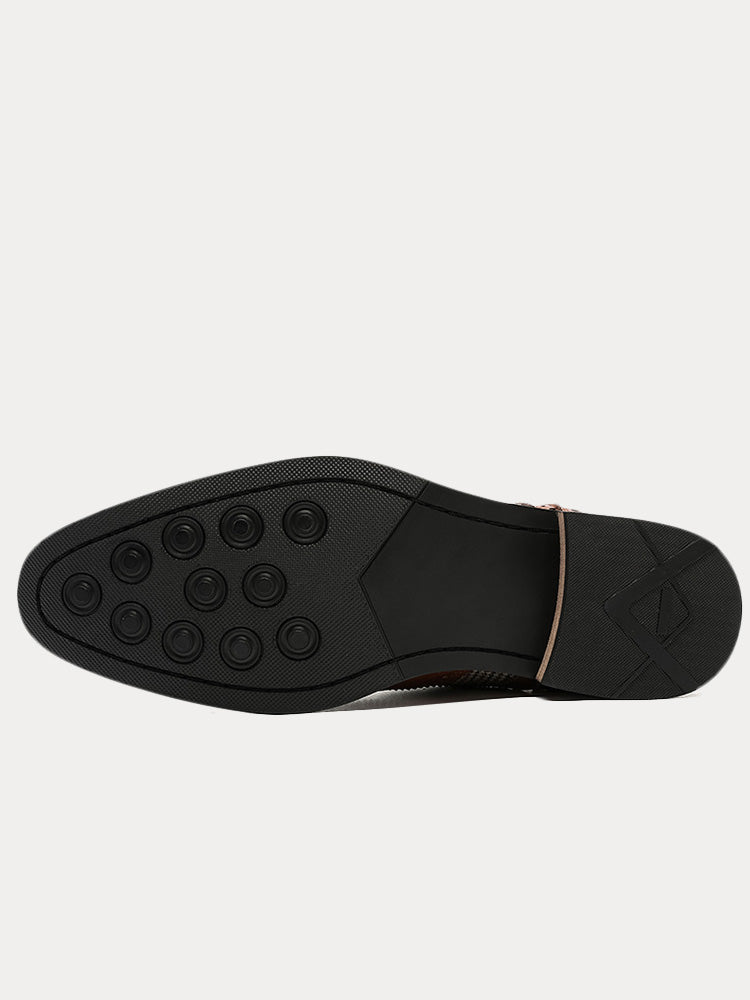 Two-Tone Wingtip Brogue Derby Dress Shoes