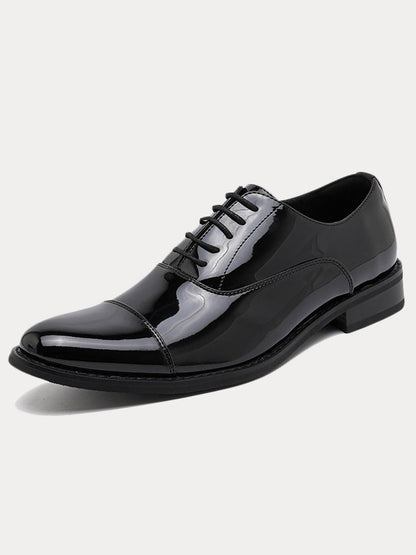 Patent Leather Cap Toe Oxford Dress Shoes