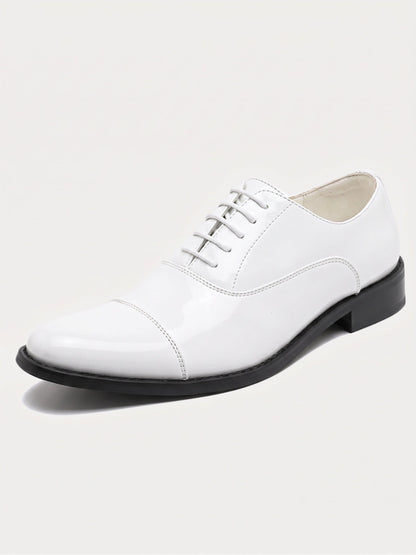 Patent Leather Cap Toe Oxford Dress Shoes