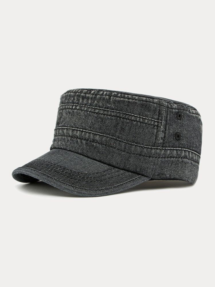 100% Cotton Washed Denim Army Caps