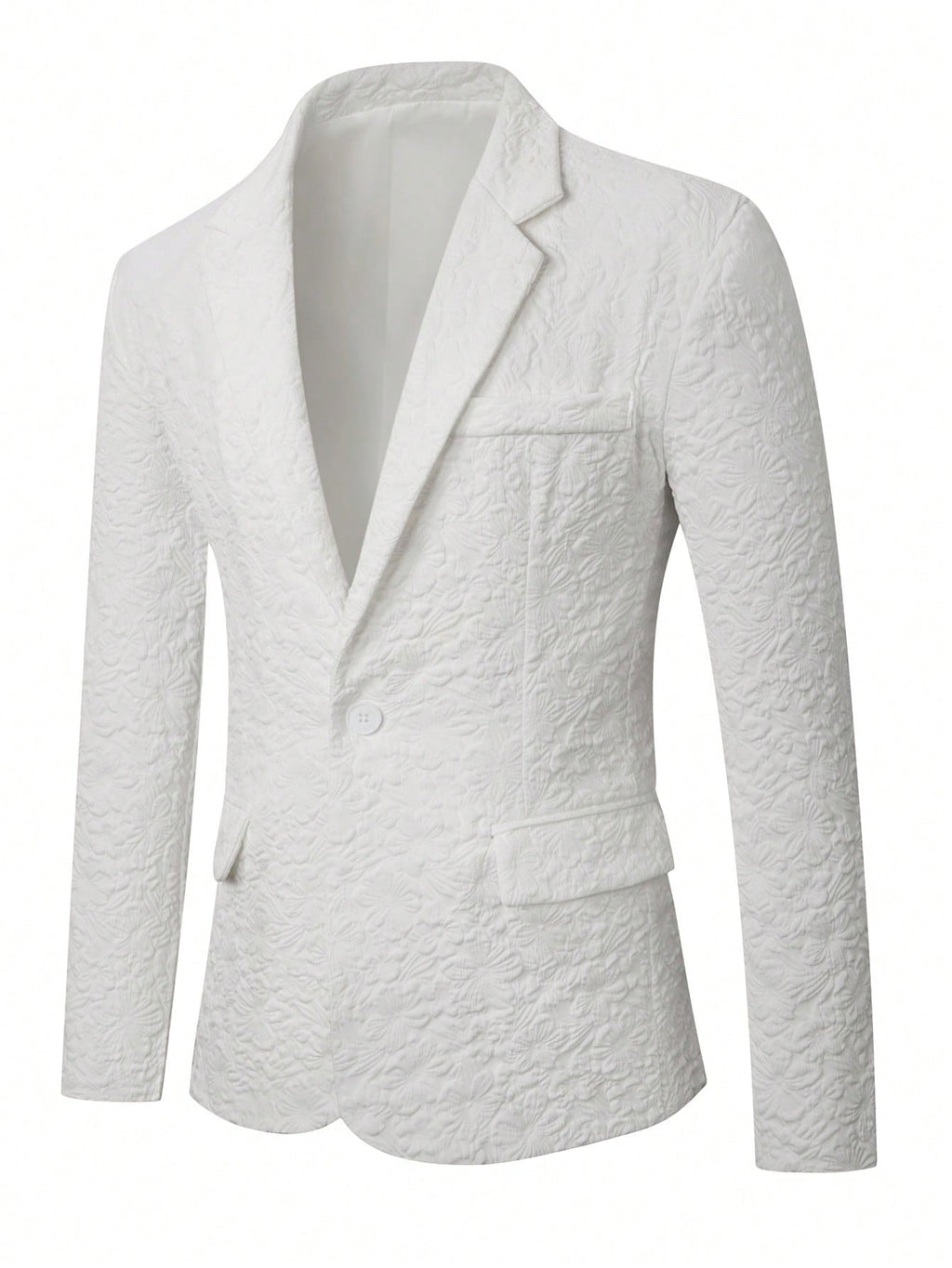 Floral Embossed Relaxed Fit Blazer