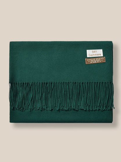 Soft Solid Tassel Scarf